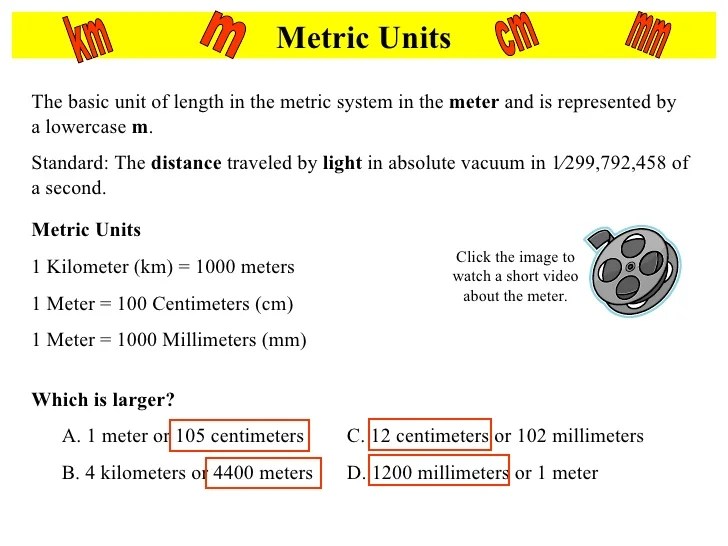 Metric mania lesson 1 length