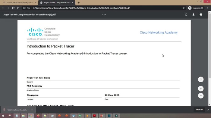 Getting started with cisco packet tracer course final exam